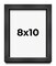 Photo Size Shadow Box 3/4" Depth Grey Picture Frame - UV Acrylic, Backing, Hanging Hardware